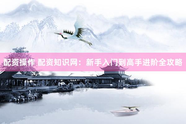 配资操作 配资知识网：新手入门到高手进阶全攻略