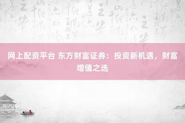 网上配资平台 东方财富证券：投资新机遇，财富增值之选