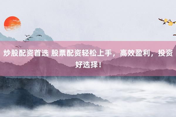 炒股配资首选 股票配资轻松上手，高效盈利，投资好选择！