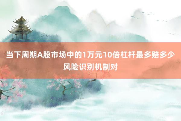 当下周期A股市场中的1万元10倍杠杆最多赔多少风险识别机制对