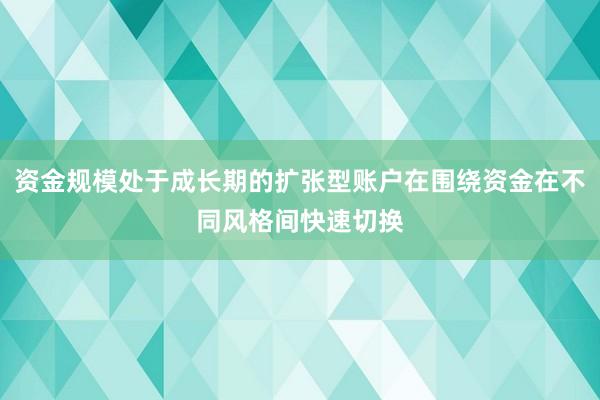 资金规模处于成长期的扩张型账户在围绕资金在不同风格间快速切换