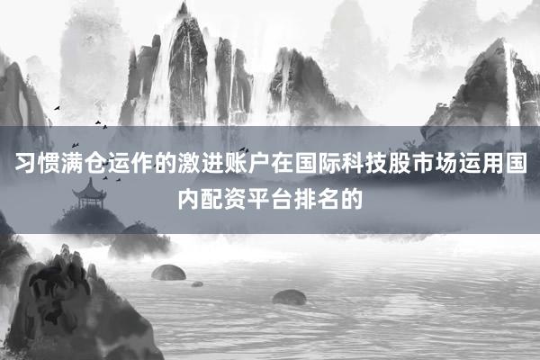 习惯满仓运作的激进账户在国际科技股市场运用国内配资平台排名的