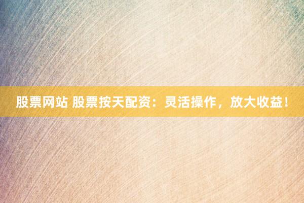 股票网站 股票按天配资:灵活操作,放大收益!