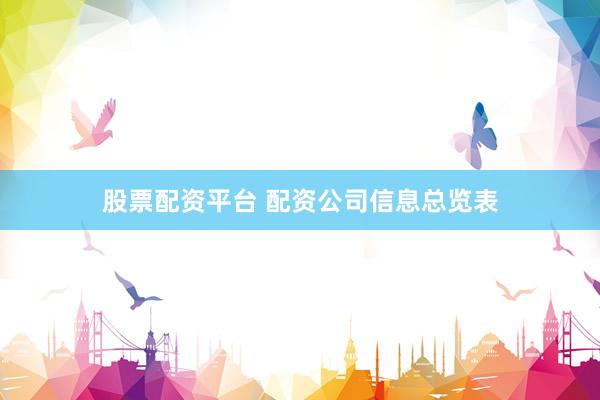 股票配资平台 配资公司信息总览表