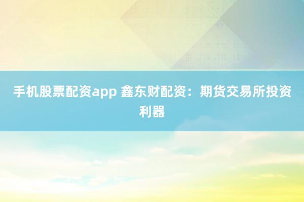 手机股票配资app 鑫东财配资：期货交易所投资利器