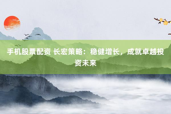 手机股票配资 长宏策略：稳健增长，成就卓越投资未来